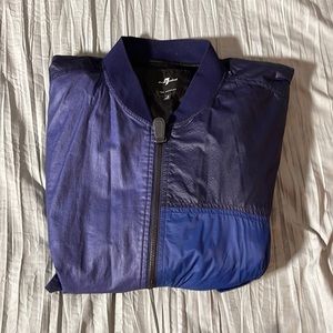 7 For All Mankind. Size Small bomber jacket blue